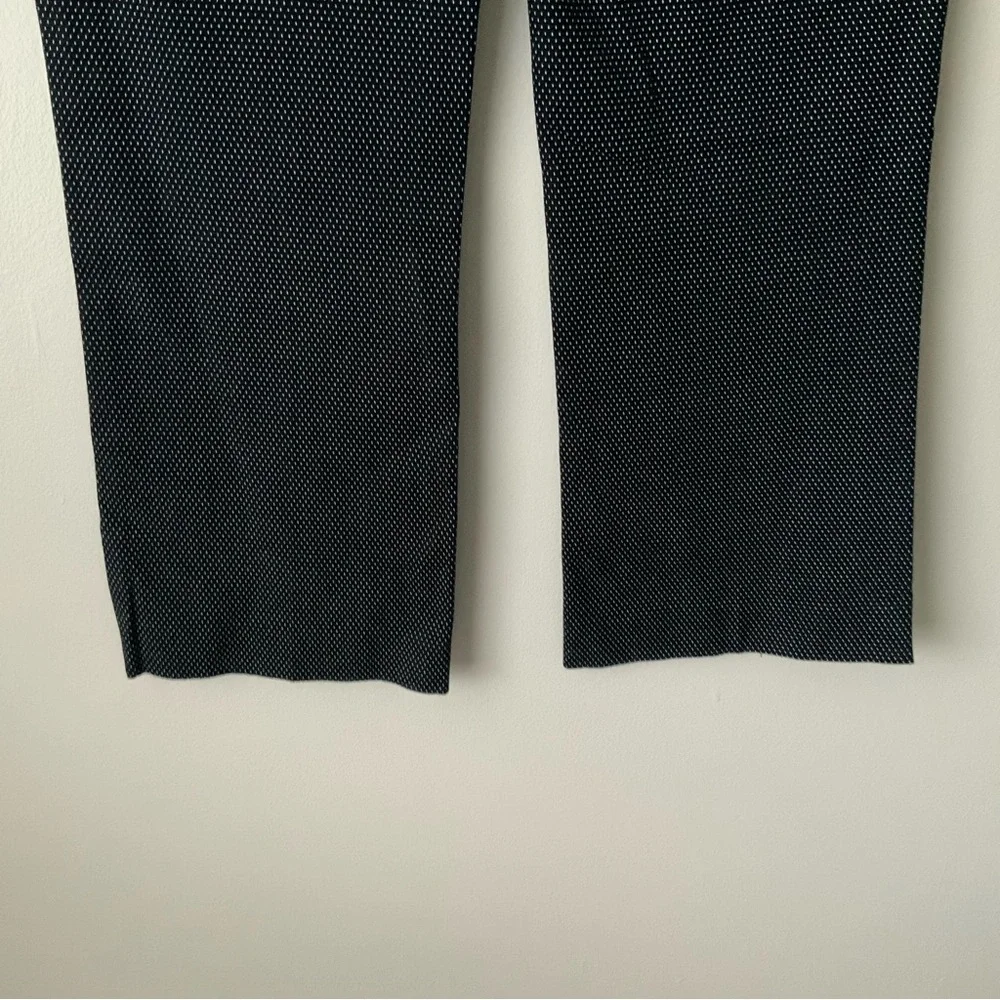 OLD NAVY Pixie Pants Mid-Rise Cropped Flare Black White Polka Dot Size 6
